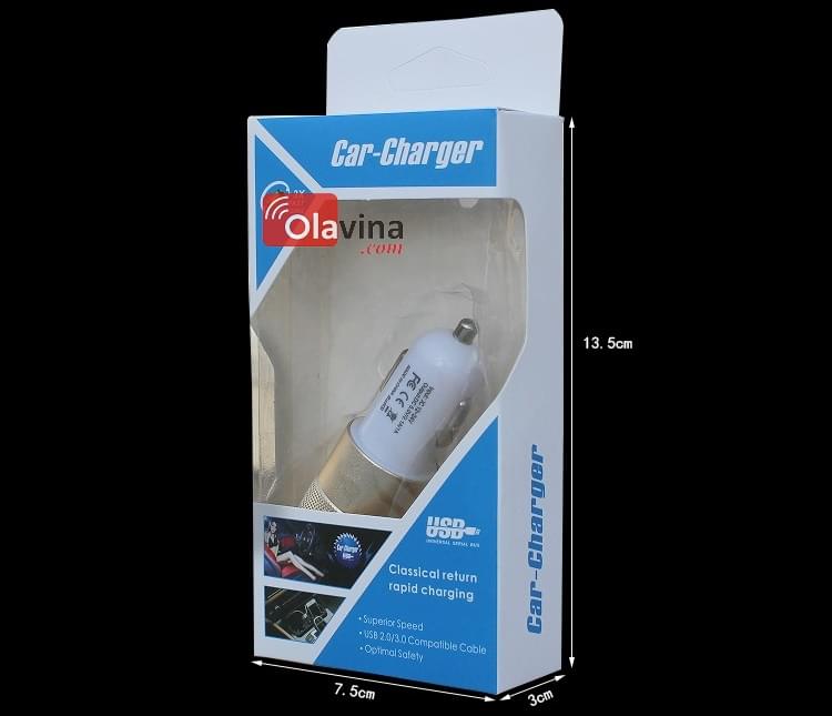 Sạc ô tô 2 cổng usb