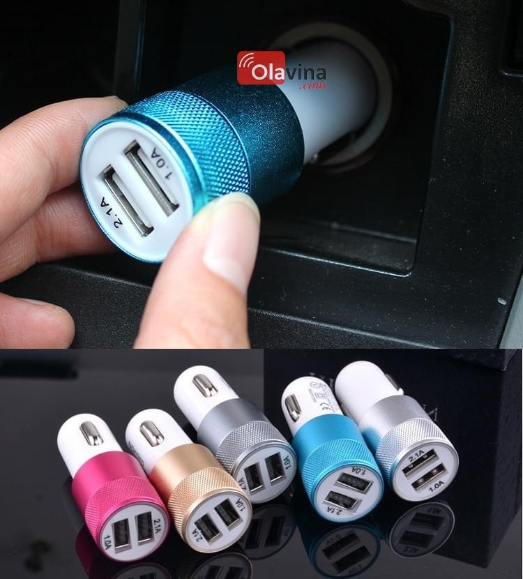 Sạc ô tô 2 cổng usb