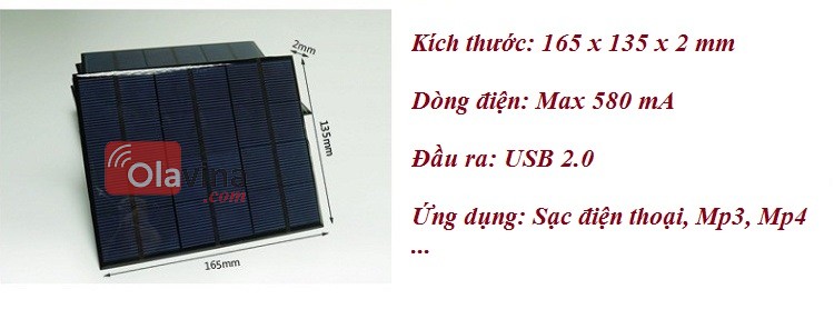 Tấm pin năng lượng mặt trời 5V-4,5W