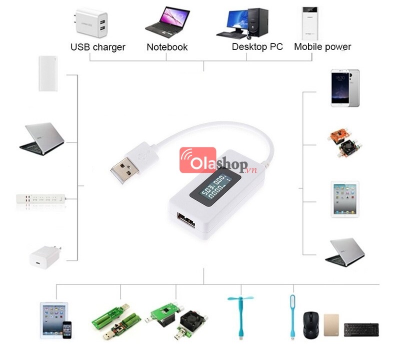 USB test đo điện áp và công suất pin