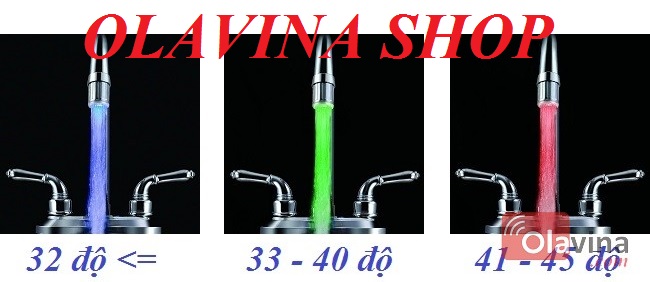 Vòi nước phát sáng đổi màu cảm biến nhiệt OLAVINA SHOP