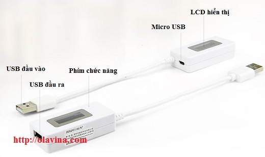 USB đo điện áp và công suất pin
