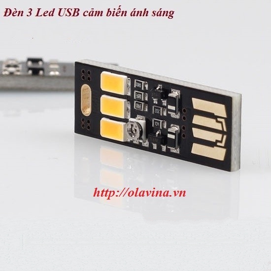 Đèn 3 Led USB cảm biến ánh sáng