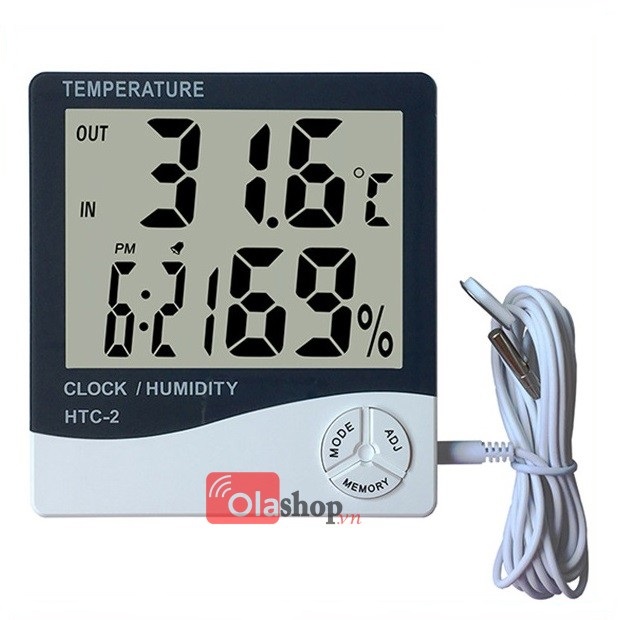 Đồng hồ đo nhiệt độ, độ ẩm HTC - 2