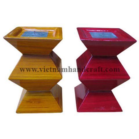 handmade lacquer bamboo tea light candle cups and candle holders and candle bowls products