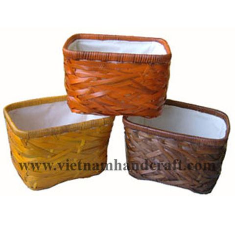 handmade lacquered bamboo bowls and baskets and laundry baskets and hampers products