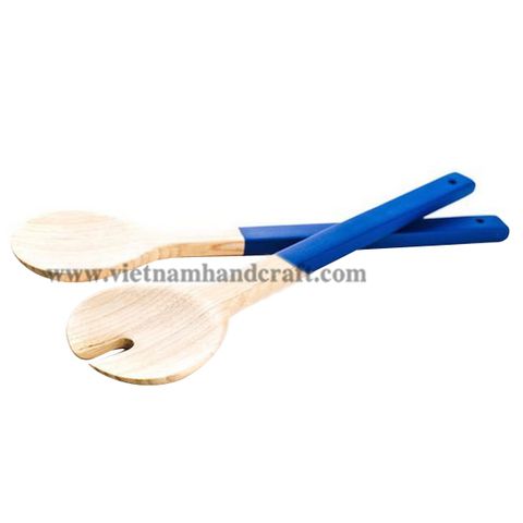 handmade spun bamboo salad servers and spoons and serving tongs products