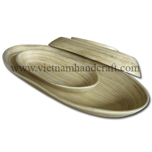 Set of 3 natural bamboo bread bowls Set of 3 natural bamboo bread bowls