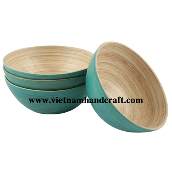 Set of 4 coiled bamboo rice bowls Set of 4 coiled bamboo rice bowls