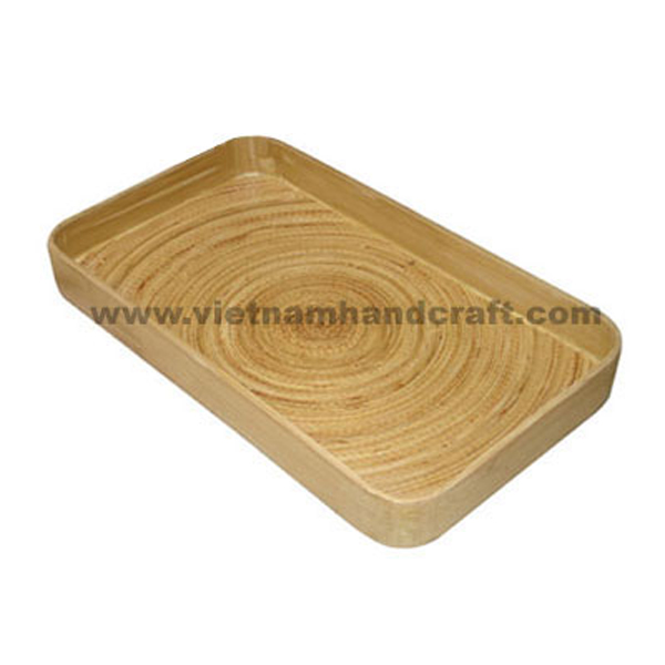 Hand crafted bamboo bathroom amenity tray in natural all over Hand crafted bamboo bathroom amenity tray in natural all over