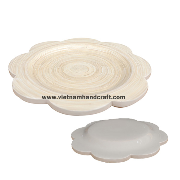 Handcrafted bamboo serving plate Handcrafted bamboo serving plate