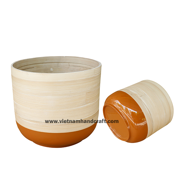 Handcrafted bamboo flower pot Handcrafted bamboo flower pot