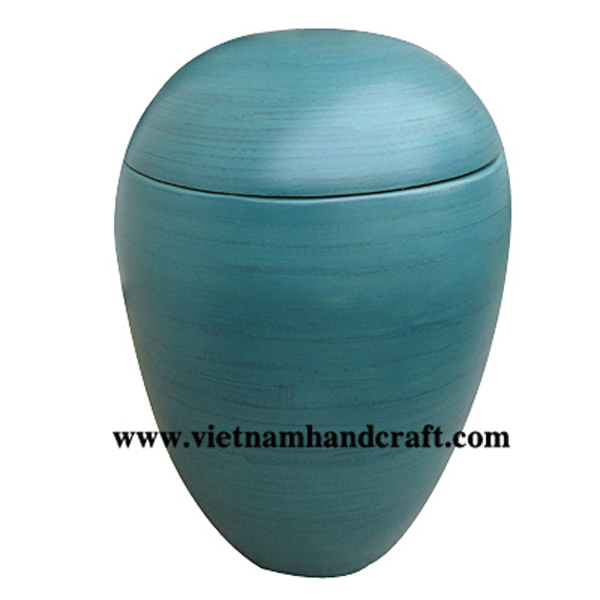 Handmade coiled bamboo cremation ashes box Handmade coiled bamboo cremation ashes box