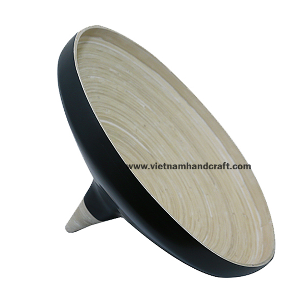 Handmade bamboo lamp shade in natural & black Handmade bamboo lamp shade in natural & black