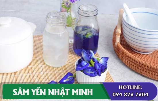 Cách làm món yến chưng hoa đậu biếc tuyệt hảo dễ nhất