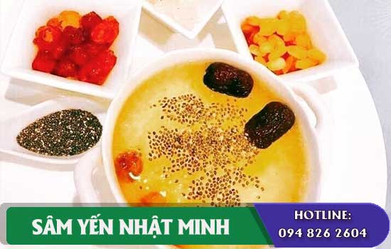 công thức chưng yến táo đỏ hạt chia