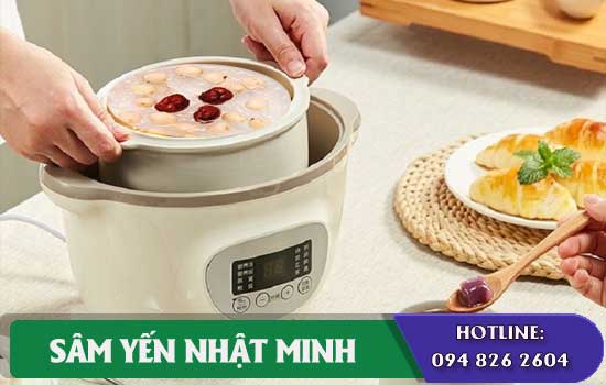 cách chưng yến bằng nồi cơm điện