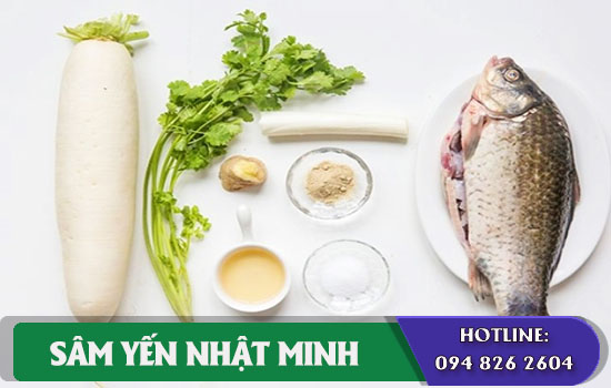 nấu củ cải với cá