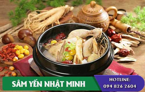 canh hầm gà nhân sâm