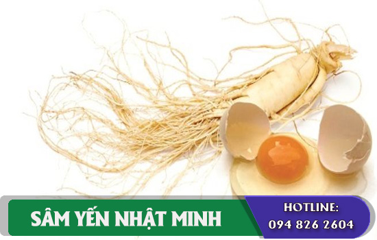 Đắp mặt nạ nhân sâm tươi với trứng gà