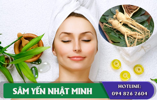 Đắp mặt nạ nhân sâm tươi và sữa tươi