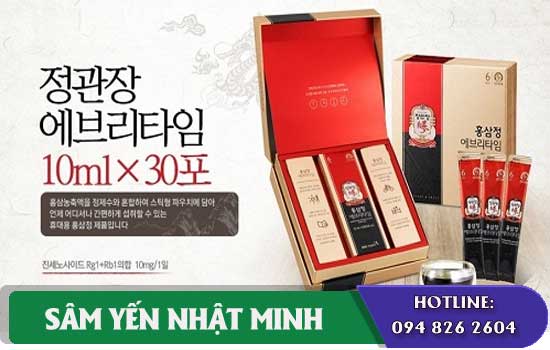 Nước hồng sâm Everytime KGC Hậu Duệ Mặt Trời có tốt không?