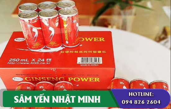 Nước hồng sâm KGS thùng 24 lon ngon mát