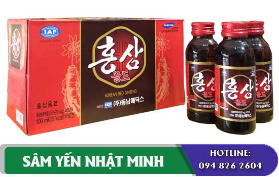 Nước hồng sâm tăng lực 10 chai * 100ml chất lượng cao