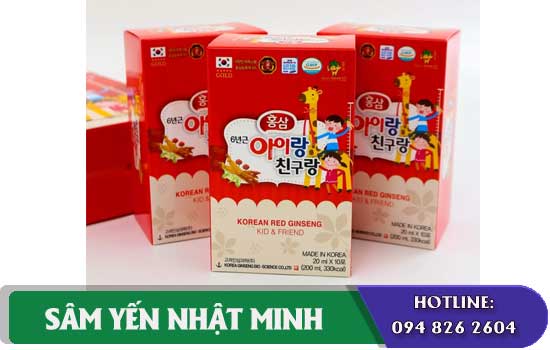 cách dùng  nước hồng sâm baby hươu cao cổ bio