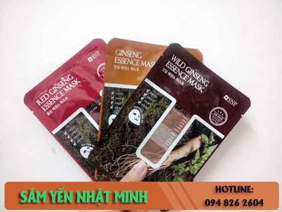 Hướng dẫn cách làm mặt nạ nhân sâm sữa tươi Hàn quốc Snp-ginseng-mask