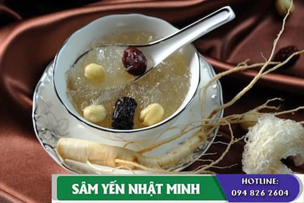 Yến sào nhân sâm gà táo đỏ
