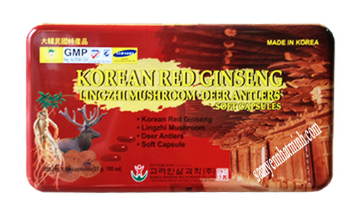 Viên hồng sâm nhung hươu linh chi Gold Kaoli 60 viên Hàn Quốc nhập khẩu