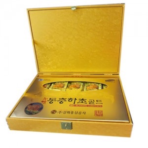 Nước đông trùng hạ thảo hộp gỗ vàng cao cấp 60 gói