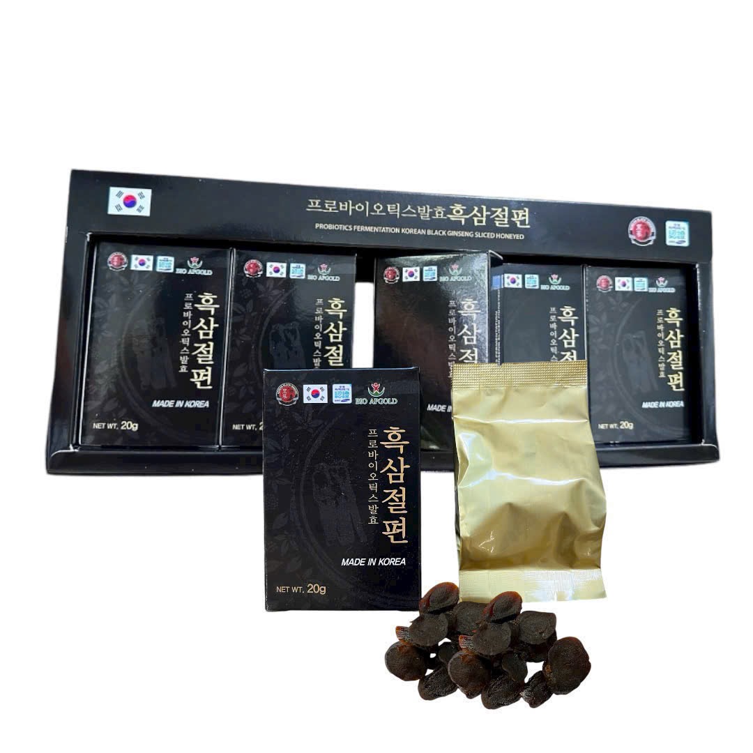 Thực Phẩm Chức Năng : Hắc sâm lát mật ong Bio 20g * 5 gói