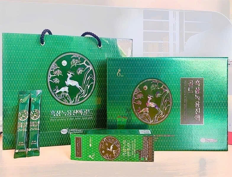 CHIẾT XUẤT HẮC SÂM NHUNG HƯƠU CAO CẤP KGS (10ML * 30GÓI).