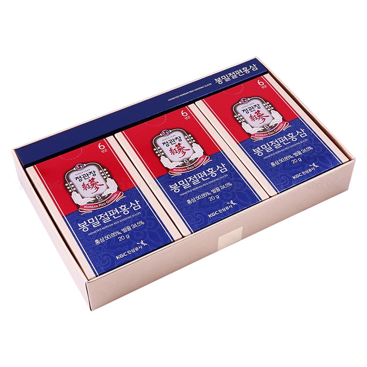 Hồng Sâm Tẩm Mật Ong KGC Cheong Kwan Jang KRG (Hộp 6 gói)