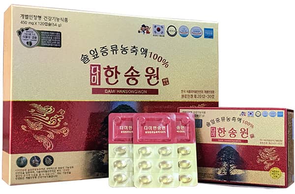 Tinh dầu thông đỏ Dami Han song wong 120 viên cải thiện sức khỏe