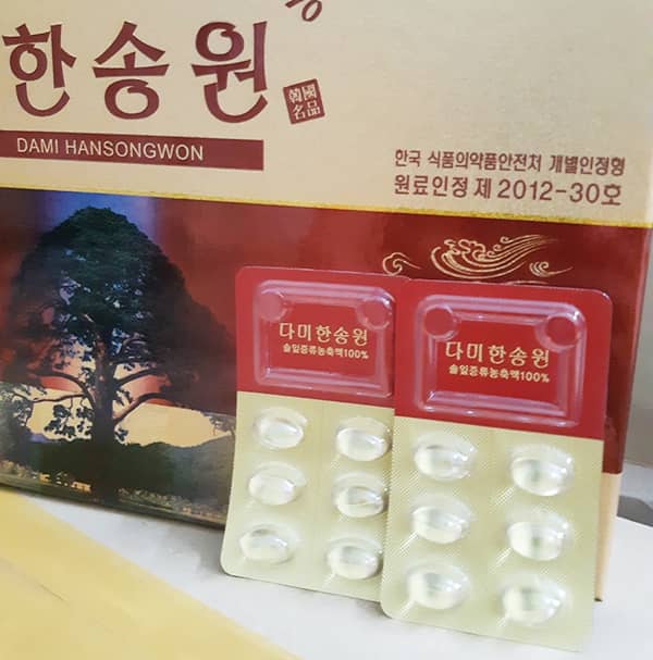 Tinh dầu thông đỏ Dami Han song wong 120 viên cải thiện sức khỏe