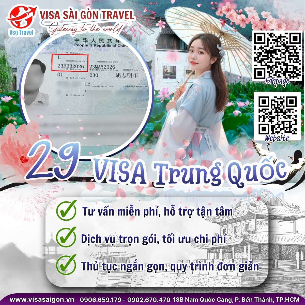 🌸 DU XUÂN THÁNG 3: CHÚC MỪNG 29 VISA TRUNG QUỐC CẬP BẾN THÀNH CÔNG VÀO NGÀY THỨ 3 NÀY! 🌸