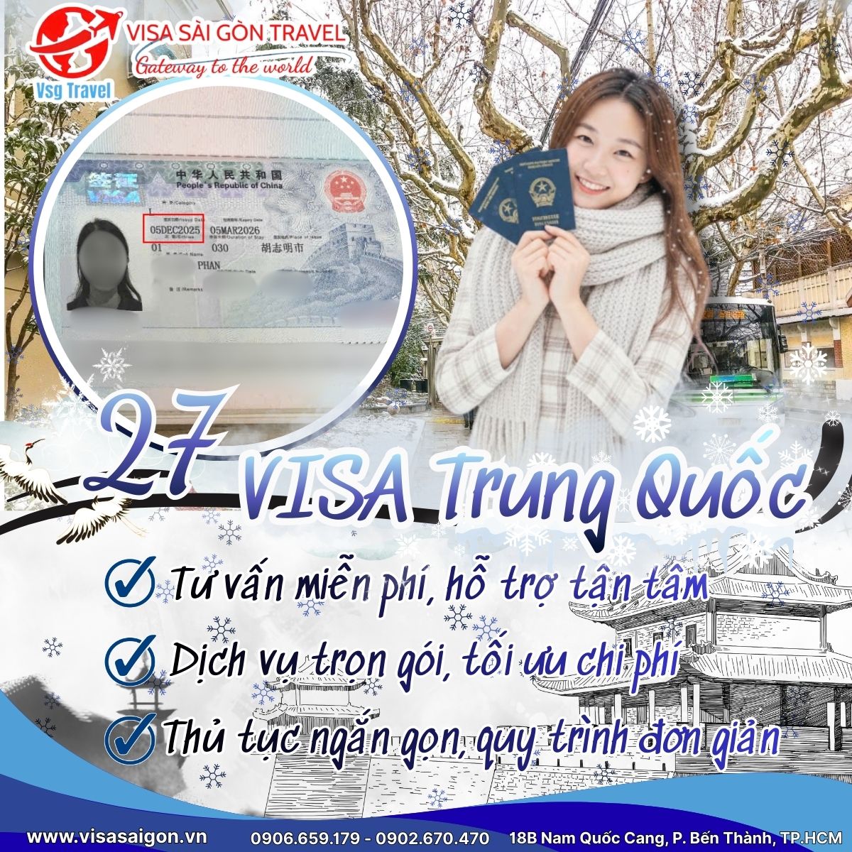❄️ CHÚC MỪNG 27 VỊ CHỦ NHÂN MỚI CỦA VISA TRUNG QUỐC - SẴN SÀNG ĐÓN TUYẾT ĐẦU MÙA! ☃️