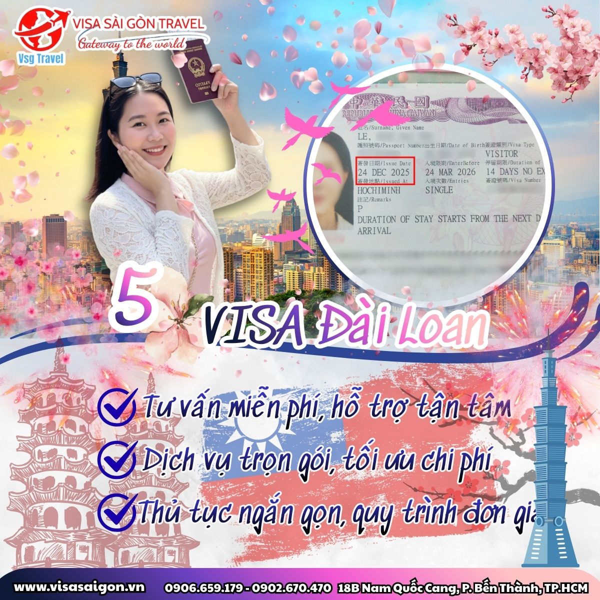CHÚC MỪNG 5 CHỦ NHÂN MỚI CỦA VISA ĐÀI LOAN - KHÉP LẠI NĂM CŨ TRỌN VẸN! ✨