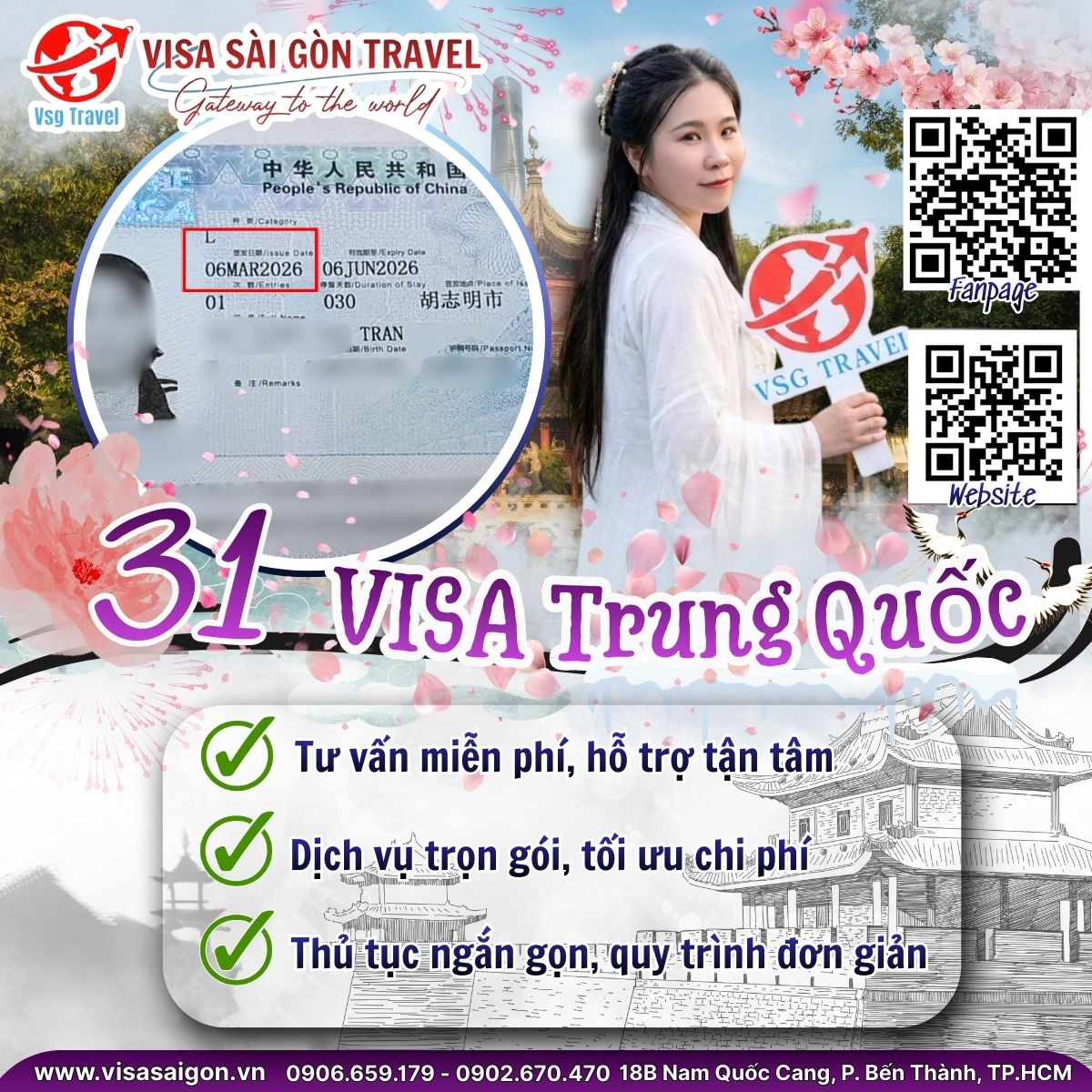 🌸 ĐÓN ĐẦU MÙA XUÂN: 31 VISA TRUNG QUỐC "CẬP BẾN" RỰC RỠ! 🌸