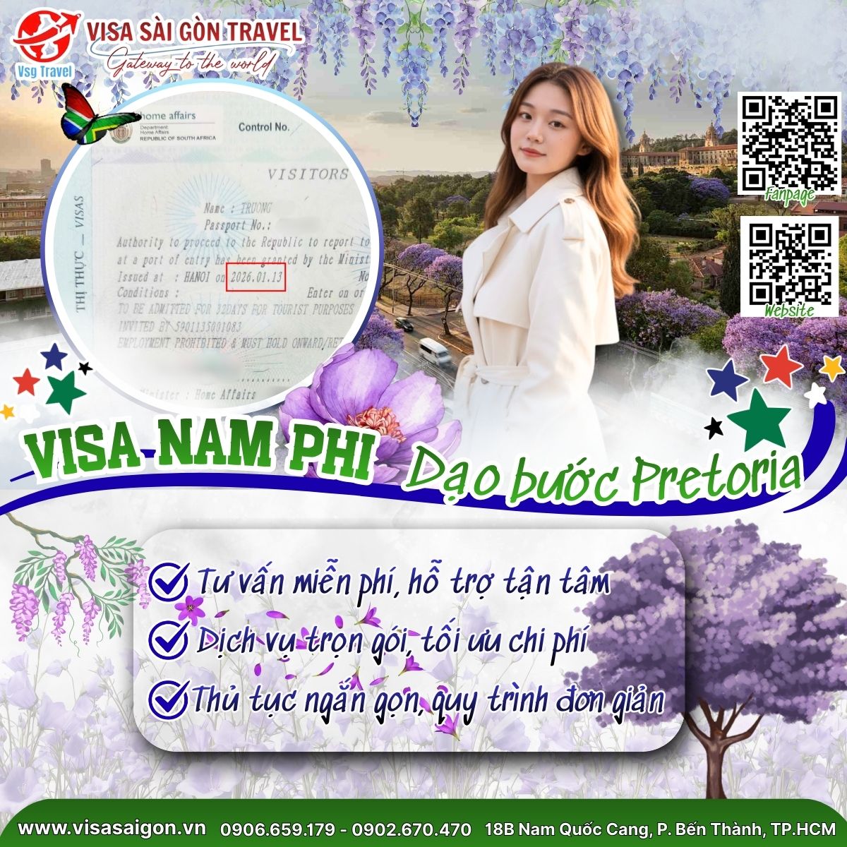 🌿 CHÚC MỪNG VISA NAM PHI: ĐÓN NẮNG PHƯƠNG NAM, KHAI XUÂN TẠI PRETORIA! 🌍