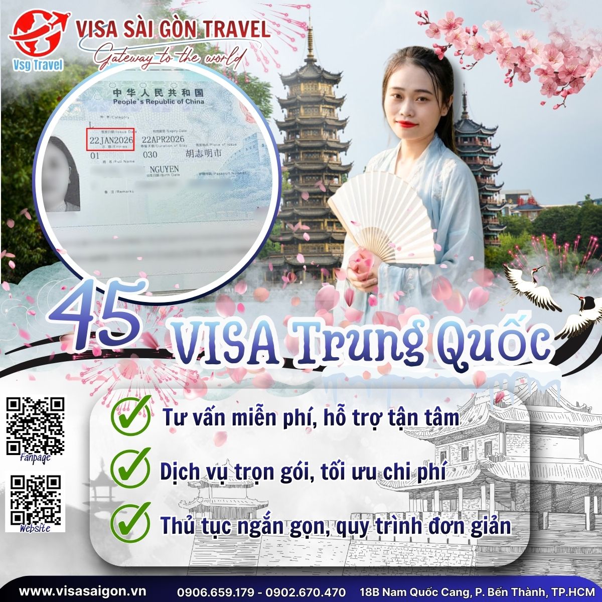 🎊 45 VISA TRUNG QUỐC CẬP BẾN – KHAI XUÂN RỰC RỠ TẠI TRUNG HOA! 🎊