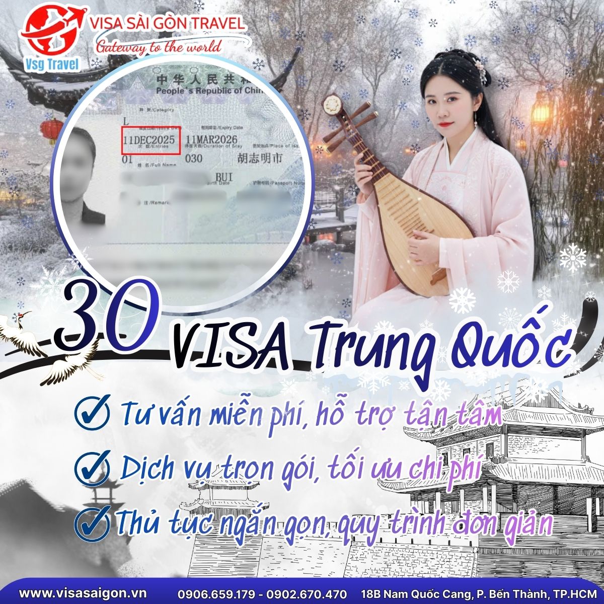 ❄️ 30 CHIẾC VISA TRUNG QUỐC SẴN SÀNG XUYÊN KHÔNG CUỐI TUẦN NÀY ĐỂ NGẮM TUYẾT NƠI THÀNH CỔ! 🏰