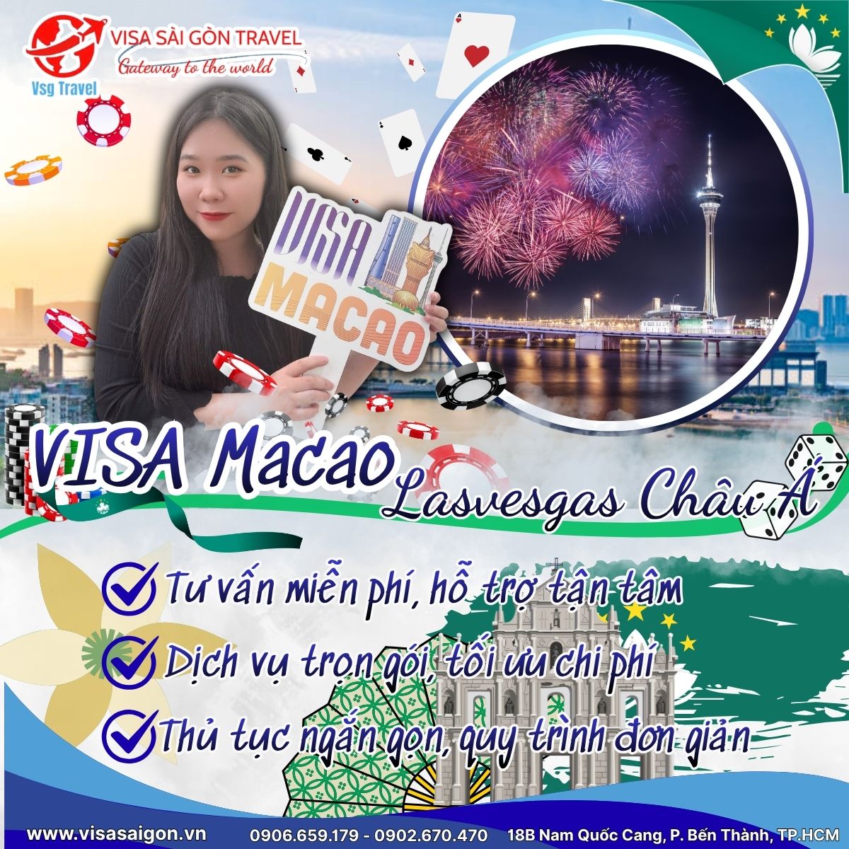 CHINH PHỤC “LASVEGAS CHÂU Á”: CHÚC MỪNG KHÁCH HÀNG ĐẬU VISA MACAO!