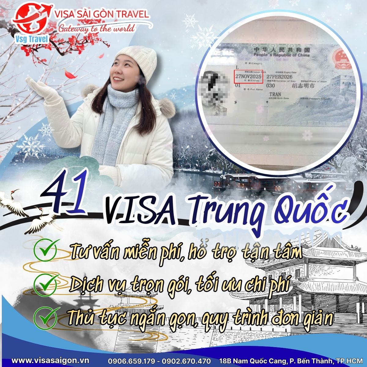 ☃️CHÚC MỪNG 41 KHÁCH HÀNG THÀNH CÔNG SẮM VISA TRUNG QUỐC - ĐÓN TUYẾT CÙNG MÙA ĐÔNG KỲ VĨ!