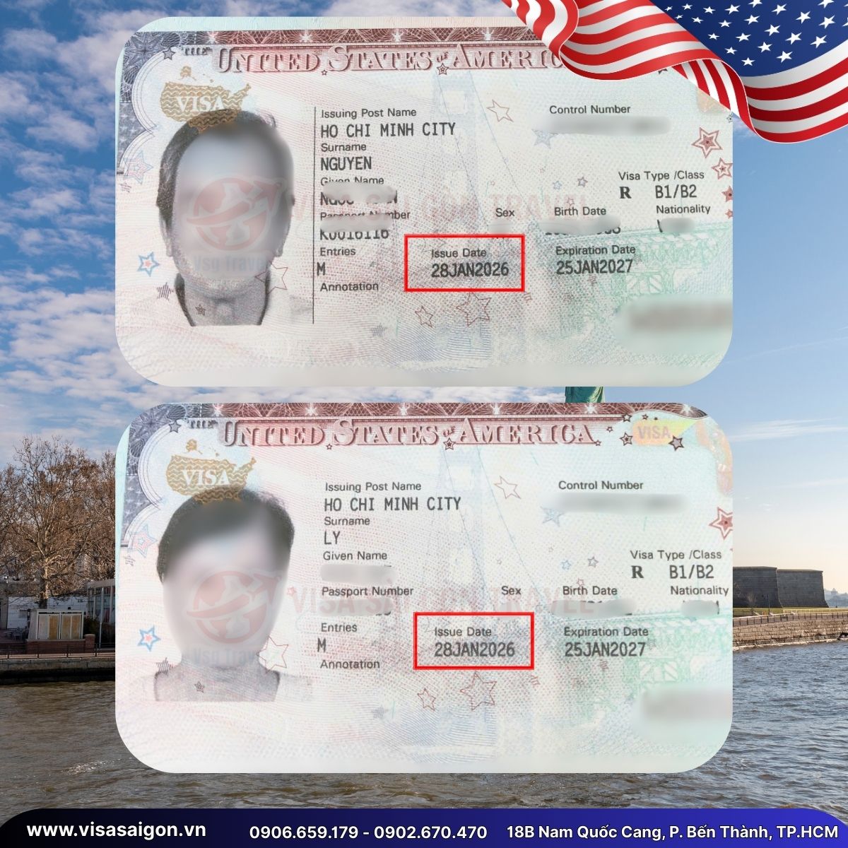 NGHÊNH XUÂN XỨ CỜ HOA: CHÚC MỪNG 2 TẤM VISA MỸ CHÍNH THỨC "CẬP BẾN"!