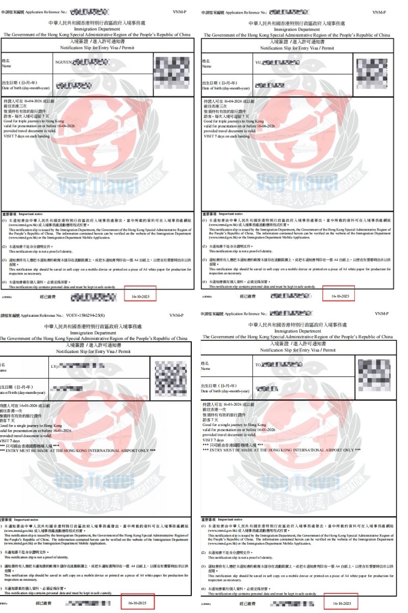 KHỞI ĐẦU THỨ 6 CÙNG 16 CHIẾC VISA HỒNG KÔNG!