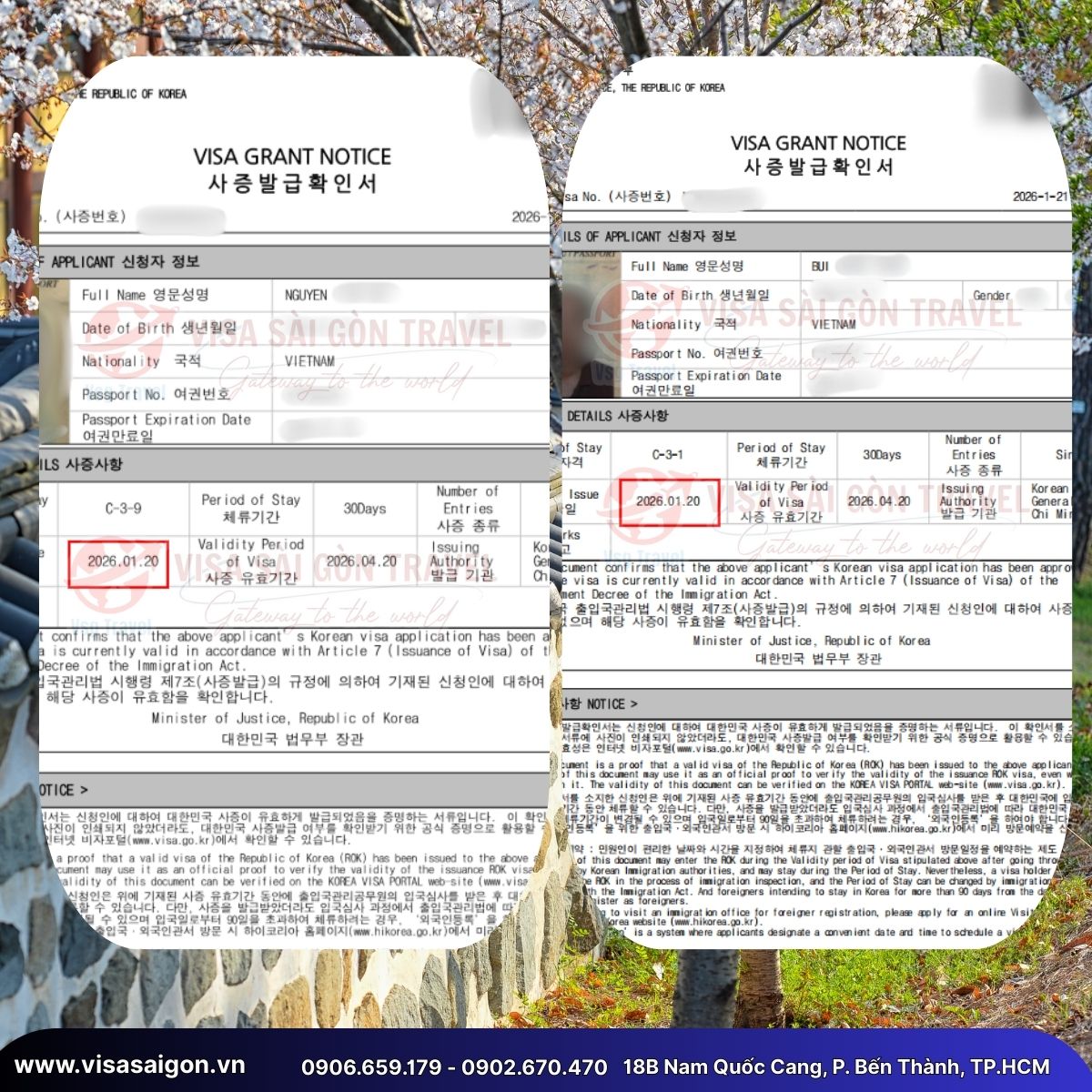 🌸 CHÚC MỪNG 4 CHỦ NHÂN VISA HÀN QUỐC – SẴN SÀNG TRẢI NGHIỆM SỚM MÙA XUÂN TẠI XỨ SỞ KIM CHI!